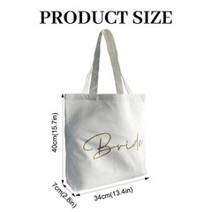 LADY & HOME 6pcs Bachelorette Party Tote BagBride Team Tote Bag Bridesmaid Co…