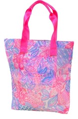 Lilly Pulitzer Snappy Turtle MESH SHOPPER TOTE BAG Reusable Grocery Shopping Bag