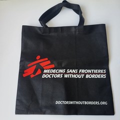 Doctors Without Borders Logo Black Tote Reusable Shopping Bag + Pen Multi Tool