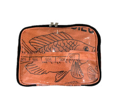 Fair Trade Fish Feed Bag Recycled Cosmetic Case or Lunch Box from Cambodia