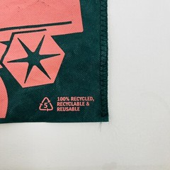 Urban Outfitters Reusable Fabric Shopping Tote Bag Recyable Green 18″ x 15″