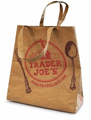 Trader Joe’s Reusable Brown Paper Shopping Bag Medium Grocery Tote 14x12x6 in