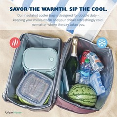 Extra Large Premium Reusable Insulated Cooler Bag Grocery Food 2Way 1 PCS
