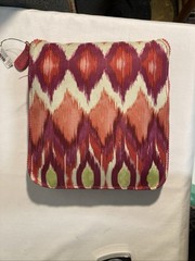 Chico’s Be Bold Packable Zipper Tote Bag Rose-Pink-Cream-Green Print Compact