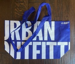 2 Urban Outfitters Blue Logo Graphic 100% Recycled Reusable Tote Bag Large