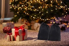 Black Cotton Drawstring Bags, Premium Quality, Reusable Washable, Select Sizes