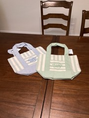 Trader Joe’s Reusable Tote Shopping Bags Set of 4 Multicolor Striped