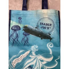 Trader Joe’s Reusable Cloth Tote Shopping Bag Ocean Marine Clownfish Scuba Diver