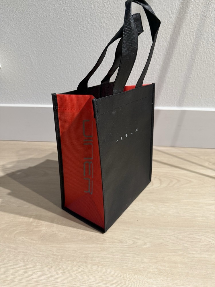 Tesla Diner Exclusive Black Red Tote Bag IN HAND – Elon Musk Collectible🤖