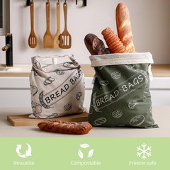 ByGuan Beeswax Reusable Bread Bags for 13 inches x 16.5 x 1 inch, MIX