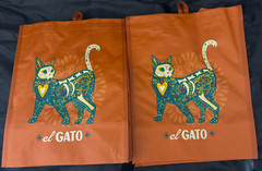 2 HEB El Gato / The Cat Day of the Dead / Los Muertos Bag 13X10X6 NWT