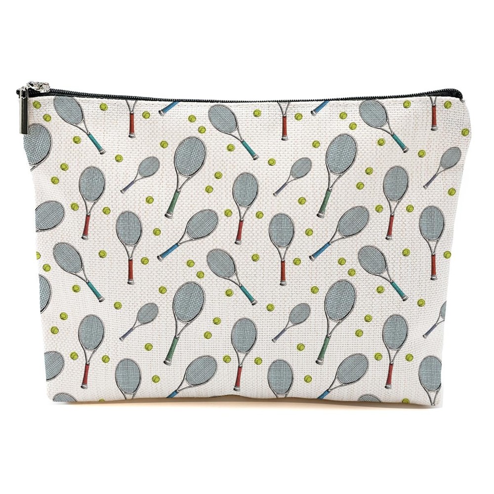 Cute Tennis Makeup Bag Gifts 9″W x 7″H, Multicolor 0700