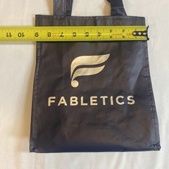 Fabletics Reusable Shopping Gift Bag Tote Gym Cream Gold Logo 10.5”x9”x4”