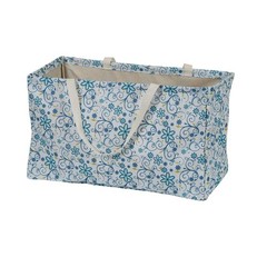 Krush Container Allpurpose Utility Tote Waterresistant Vinyl Lining Blue Floral