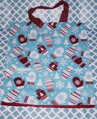 St Josephs School Teal with Red & White Mittens Reusable Tote Bag 15″ x 13″ x 6″