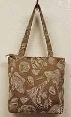 Miss Bonnie California Tropical Fish & Seashells Sand Tapestry Tote Shoulder Bag