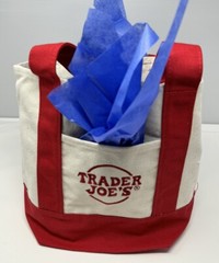 TRADER JOE’S MINI PASTEL CANVAS TOTE BAG PINK NWT FREE GIFT FAST SHIP 🎁