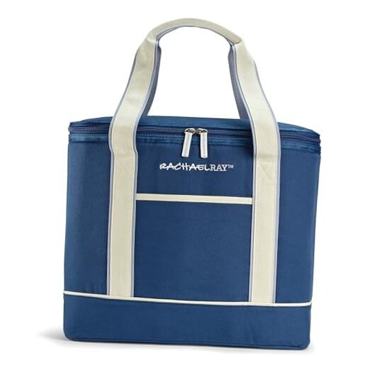 Soft Reusable Insulated Canvas Grocery Tote Bag One Size Navy