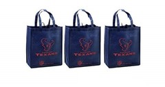 3 Houston Texans Reusable Shopping Grocery Tote Gift Bags – Go Green NEW