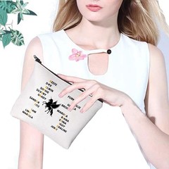 PXTIDY Book Makeup Bag Characters Cosmetic KOTLC ONE SIDE, Beige