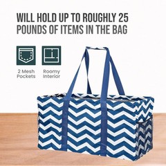 Extra Large Utility Tote Bag, Oversized Collapsible Reusable Wire Frame Recta…