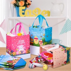 Iioscre 8 PCS Easter Gift Bags, Reusable 1 count (Pack of 8), Style 1