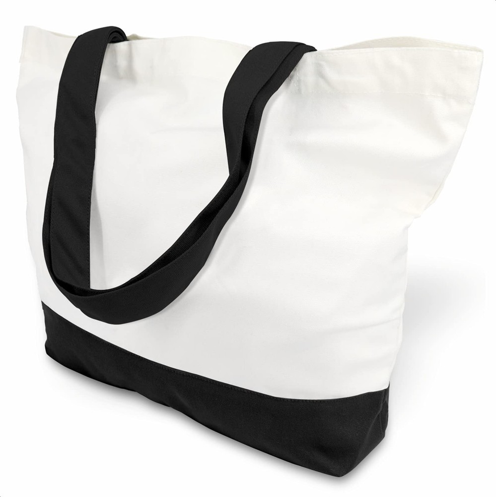 3-Pack Super Strong Large 12oz Cotton Canvas Tote Bags, Reusable Grocery Shop…