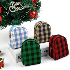 AIBFRID 4Pcs Mini Backpack Keychain,Cute Cosmetic Bag for Christmas Series