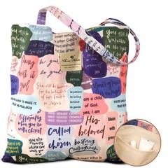 Aesthetic Cotton Tote Bag Women Reusable Shoulder Buckle Fabric Gym Travel