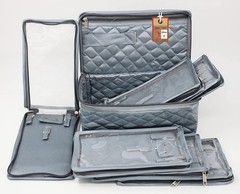 atorakushon Satin Makeup Jewellery Kit Organizer Locker Box Standard, Grey