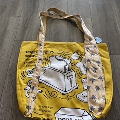 Trade Joes Tote Bag With Upcycled Tie Handles 19 1/2 X 13 1/5 X 4 1/2