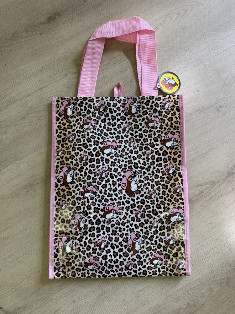 Buc-ee’s Pink Leopard Print Reusable Tote Bag New With Tag Gift Bag
