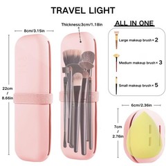 BSJIASHIWEI Silicone Makeup Brush Holder Travel Standard size, Light Pink