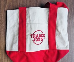 Limited Edition Trader Joe’s Mini Canvas Tote Bag • RED
