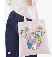 Monster’s Inc Mike & Sully Cloth Tote Bag (15.5″x13.5″ ) Without Handles
