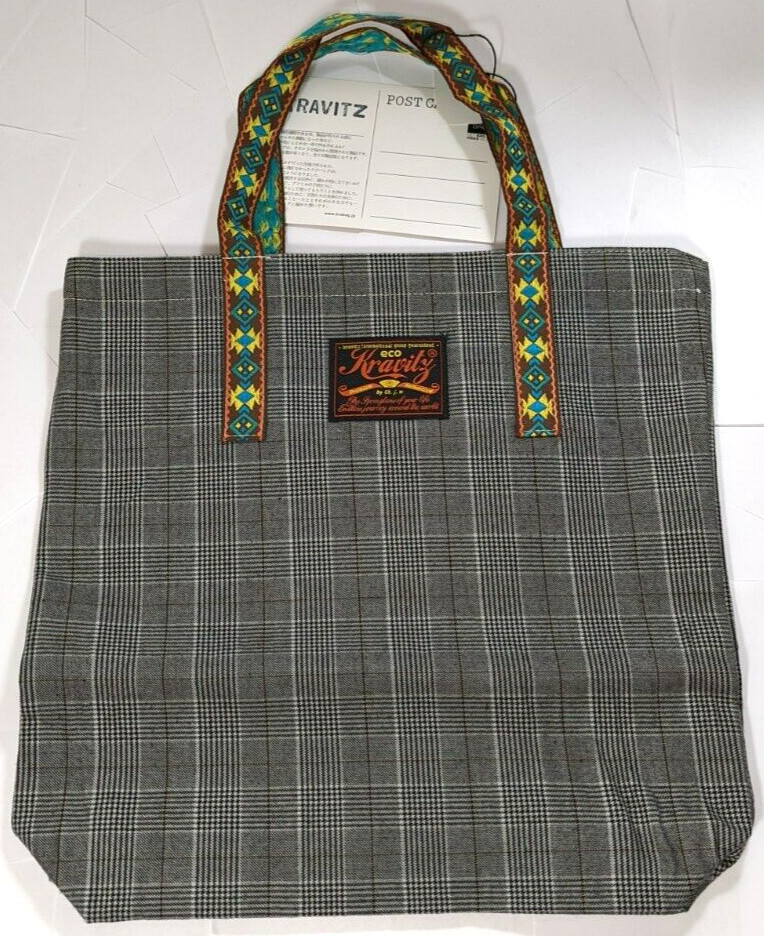 Kravitz Krabag Cotton Eco Tote Shopping Shoulder Hand Bag 13x13in Japan KB1-255