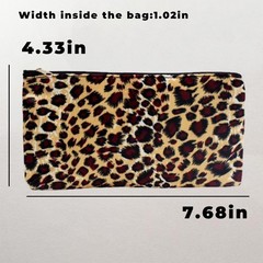 Sdopbinbin Mini Leopard Makeup Cosmetic Bag for Purse Toiletry small, yellow