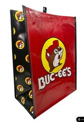 Buc-ees Red Reusable Logo Grocery Tote Bag With Black Handles