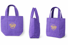 New Trader Joe’s 2025 PURPLE Neon Green Mini Tote Bag – Limited Color