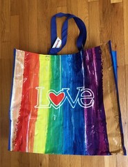 LOVE Rainbow 🌈Reusable Shopping Bag~EcoTote TJ Maxx Colorful NWT
