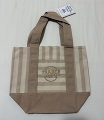 Trader Joe’s Mini Pastel Stripe Canvas Tote Bag Limited Edition Set Of 4