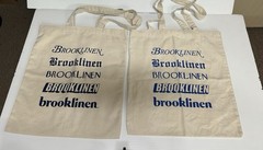 Brooklinen Logo Tote Brooklyn NYC NY FABRIC BAGS Reusable Canvas – Lot Of 2