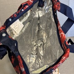 CALIFORNIA INNOVATIONS MICROBAN INSULATED MARKET TOTE – New – Navy Red Floral