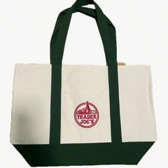 Trader Joe’s Canvas Tote Shopping Bag – LARGE GREEN – NEW