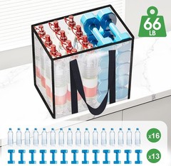 Clear Multi-Purpose 4 Pack Reusable Grocery Bags – Handles & Water-Resistant