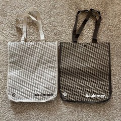 NEW Lululemon Large Reusable Shopping/Gift Tote Bag 2025 Holiday Set Lot of 2