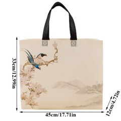 Reusable Canvas Grocery Shopping Convenient Tote Bags Non Woven Cloth for Women