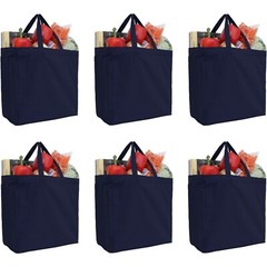 Bulk Packs Large Cotton Canvas Tote Bags – 2 Sizes – Reusable – Heavy Wt Fabric
