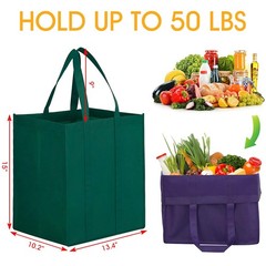 Reusable Grocery Bags 12 Pack Large Foldable Shopping Bags Tote Bagsecofriendly