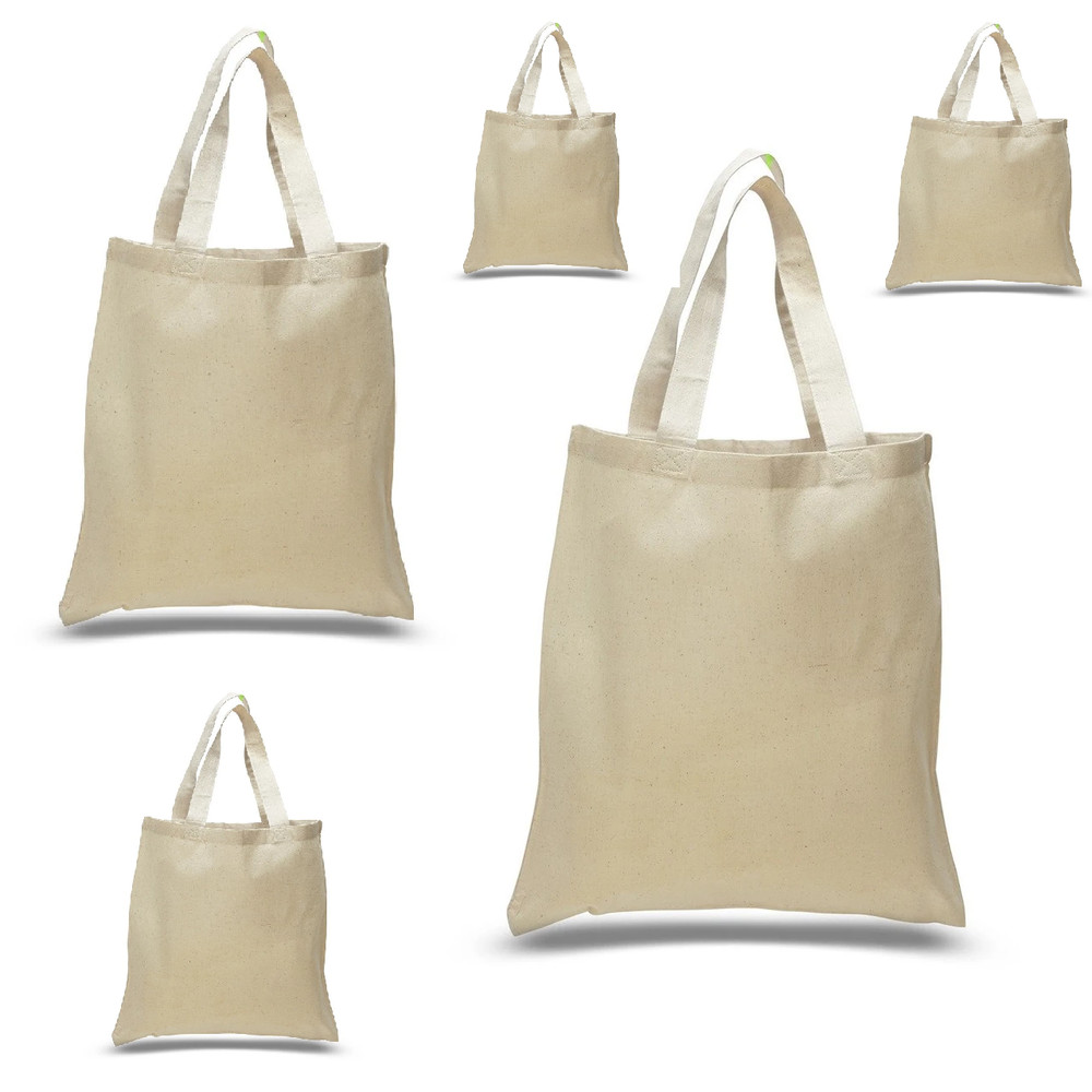 Qty 40 Blank Natural Beige Color Canvas Tote Bags Plain Bag Canvas Eco Friendly